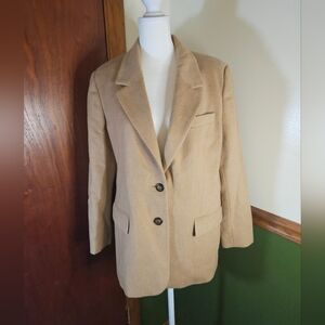 Talbots Petites Blazer Pure Camel Hair Size 10 vintage